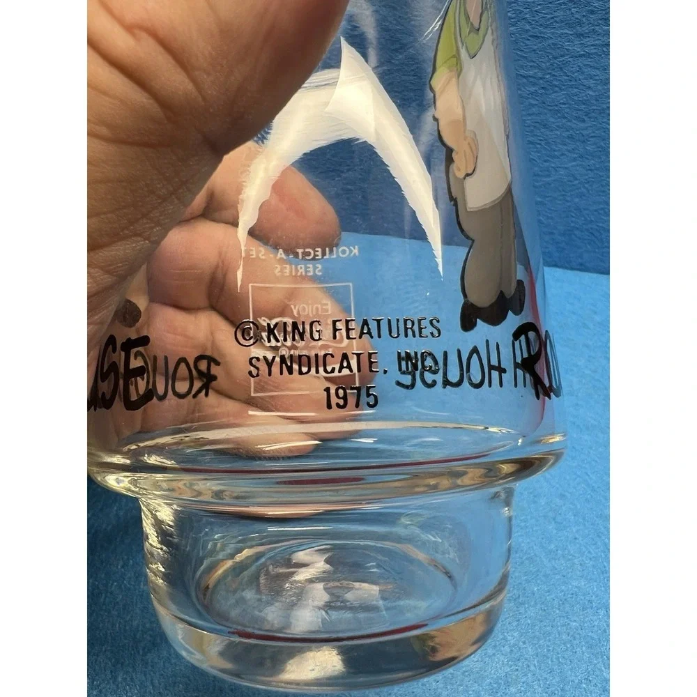 Vintage 1975 Popeye Coca-Cola Rough House‎ Glass